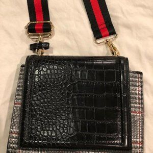Sondra Roberts "squared" cross body bag